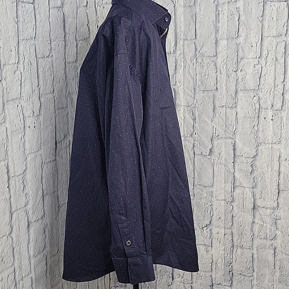 CIRCLE OF GENTLEMEN Blue with‎ Tan Dots Taurice Dress Shirt 42/16 1/2 inches - Picture 5 of 8